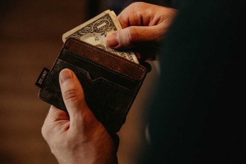 Cash in a wallet